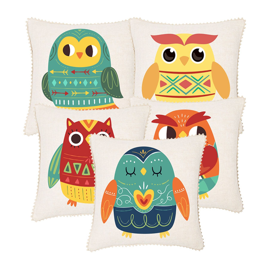 Set of 5 Traditional Tribal Print Cushion