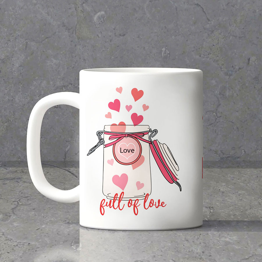 Full of love personalized mug