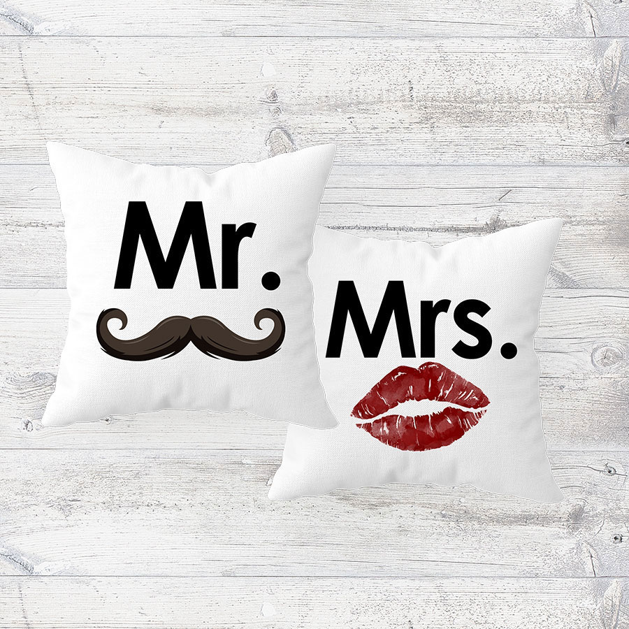 Mr. and Mrs. Cushion Set