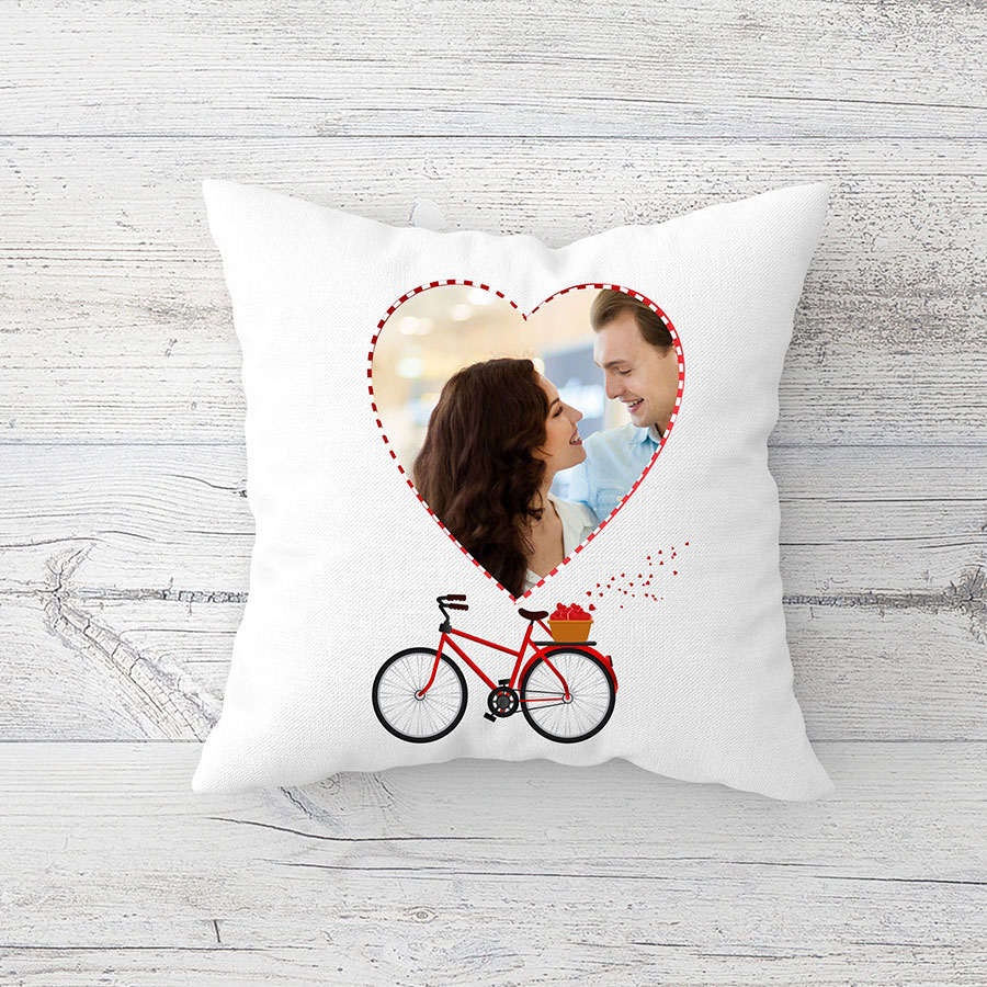 Heart personalized cushion
