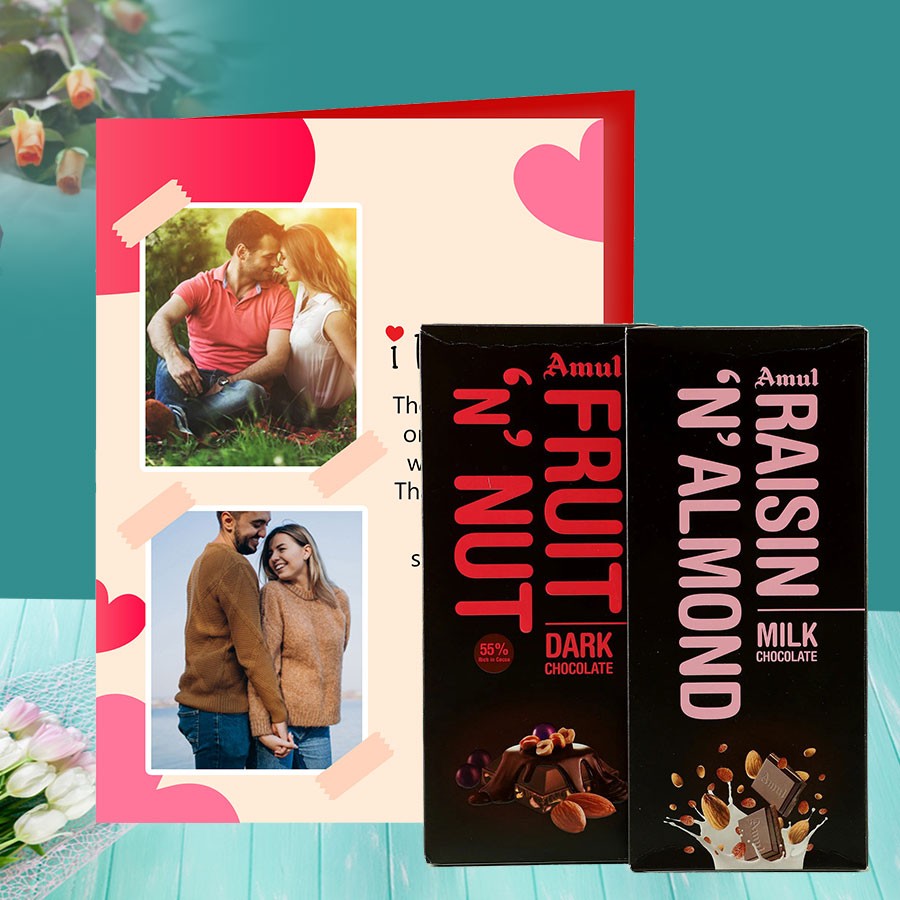 Love  Greeting Card with Ferrero Rocher