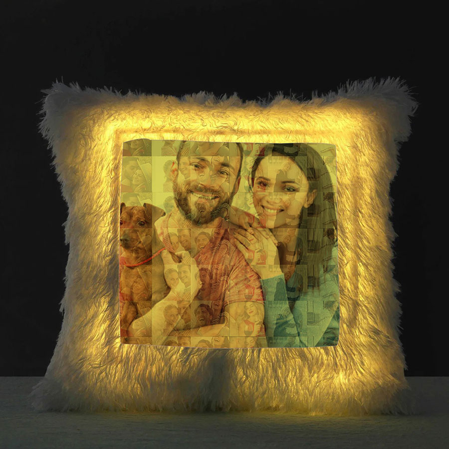 Personalized  LED  Mosaic Cushion