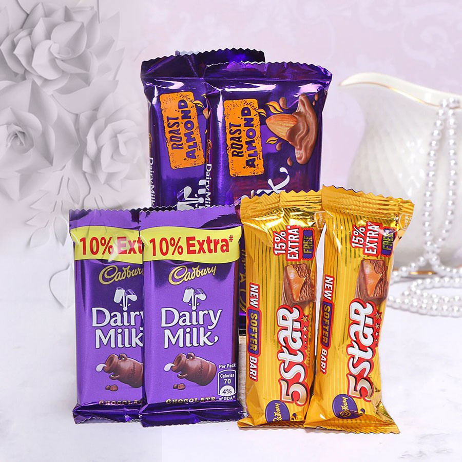 Cadbury Dairy Milk and 5 Star with Free Gift Pack