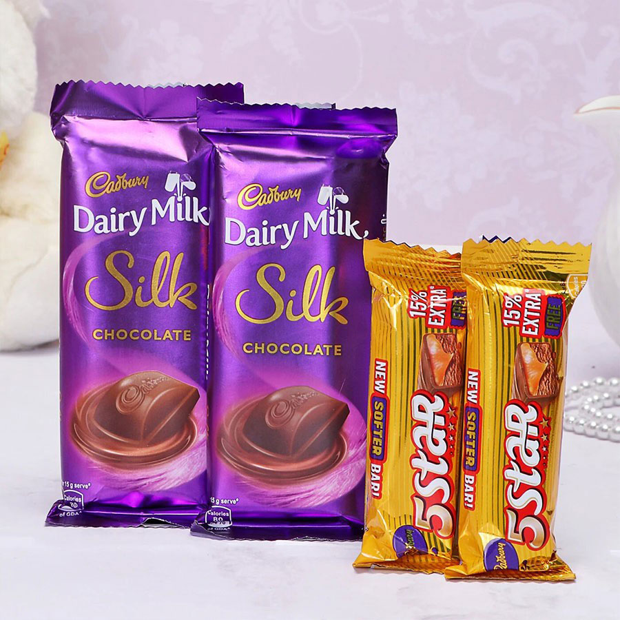  Free Gift Pack Cadbury Dairy Milk Silk and 5 Star 