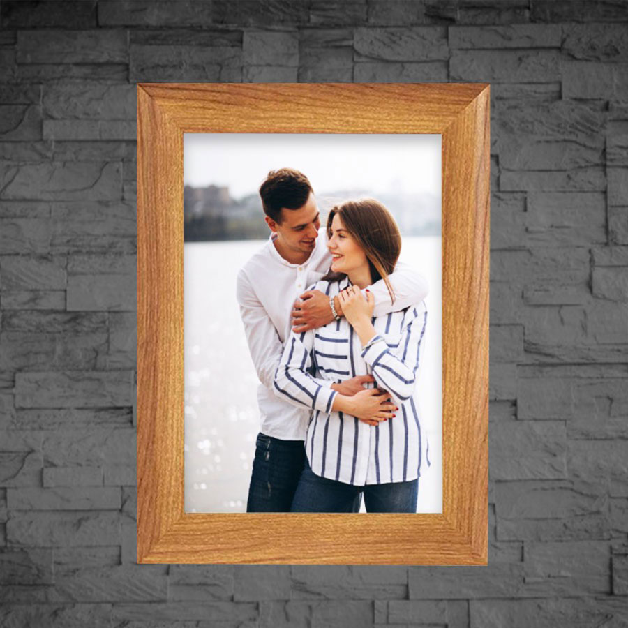 Brown Color Photo Frame Self Print Picture size  5x7 with Table Top