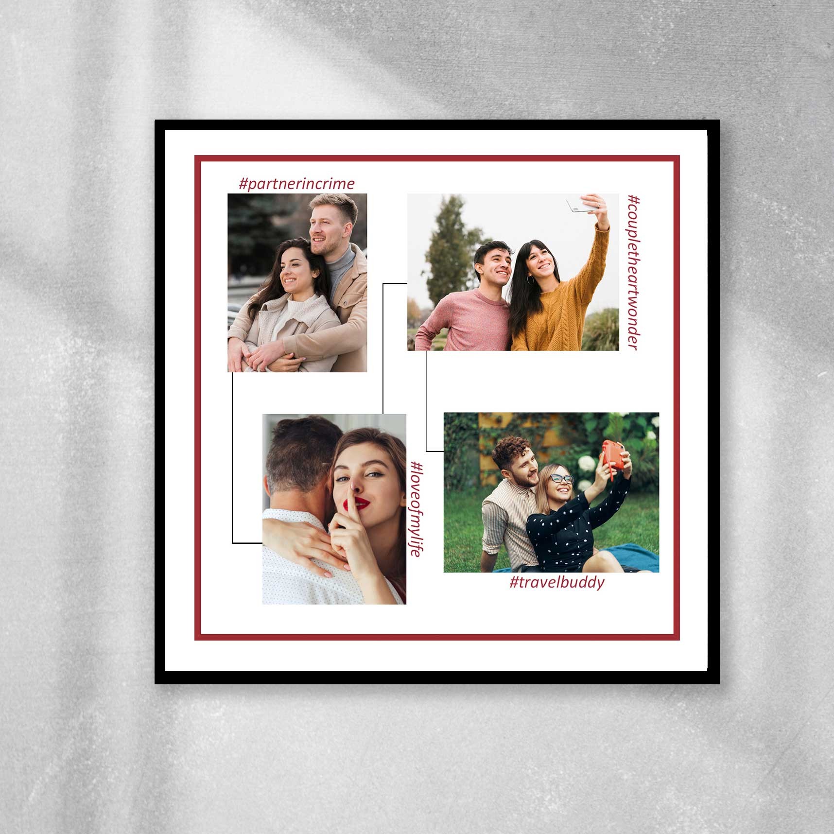 Hashtag Photo Collage A4