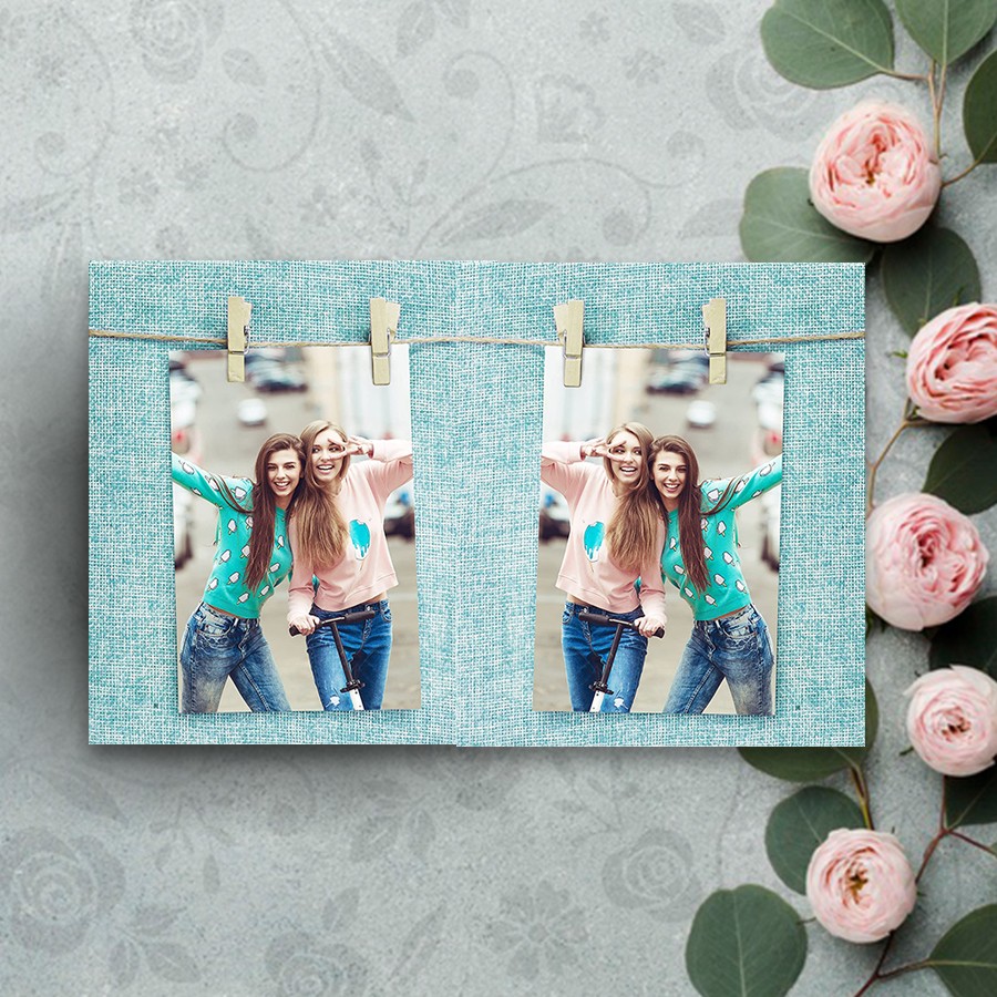 Clip Style Blue Photo Frame