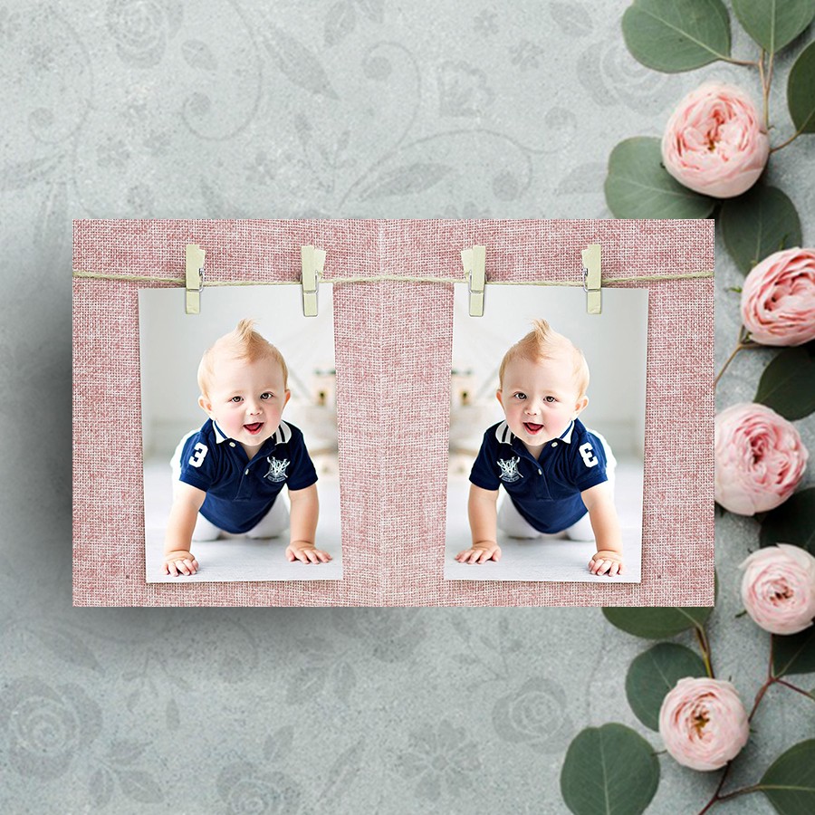 Clip Style Pink Photo Frame