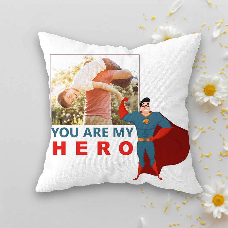  You are My Hero Personalized Cushion 12x12