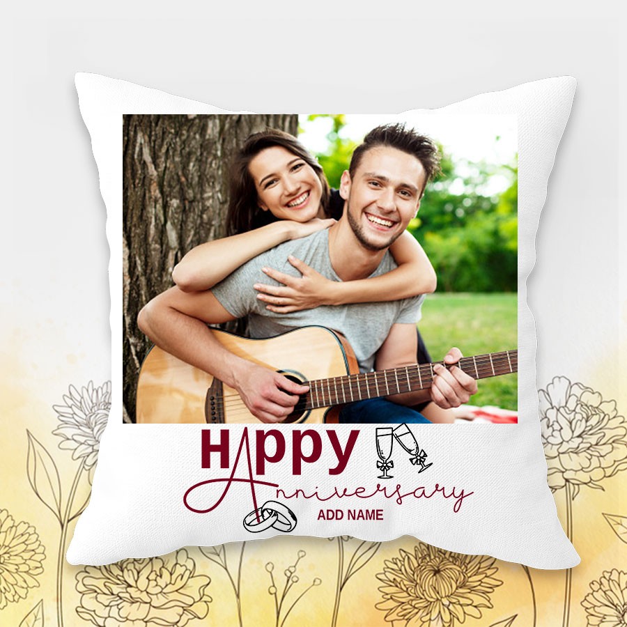 Personalized Anniversary Cushion 12x12 inch
