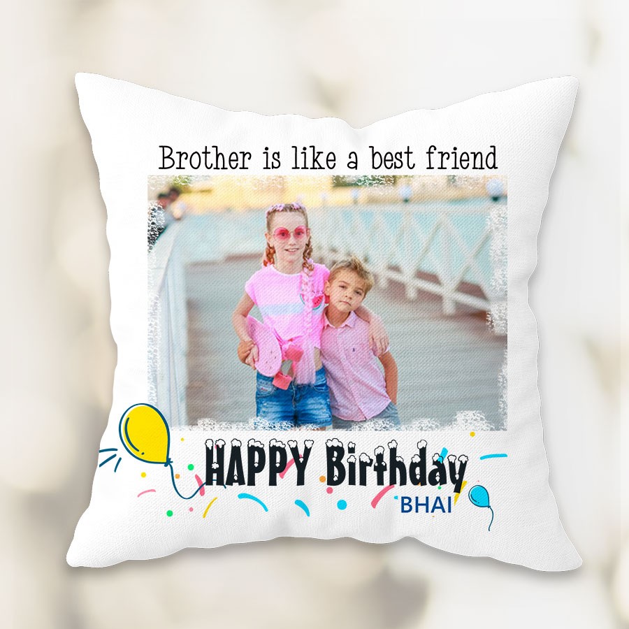 Personalized Birthday  Cushion for Brother 12x12