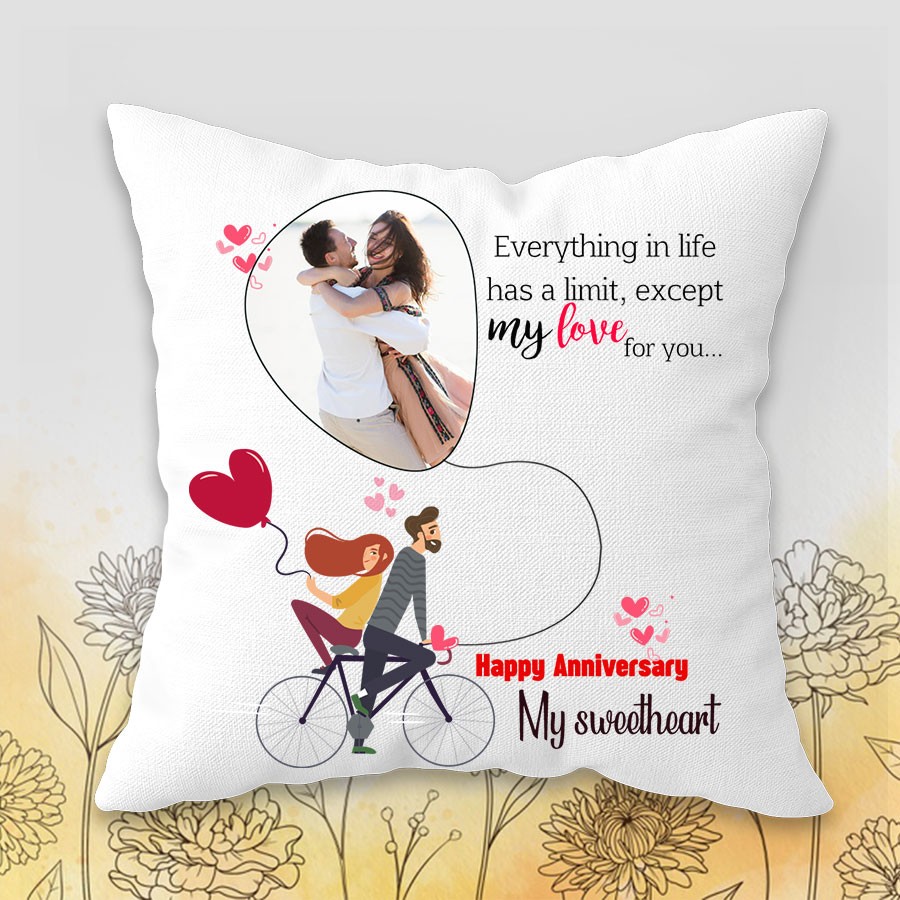 Personalized Anniversary Cushion 12x12 inch