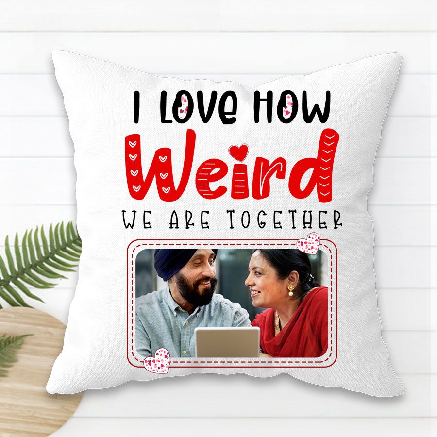 Weird Together Personalized Photo Cushion 12x12