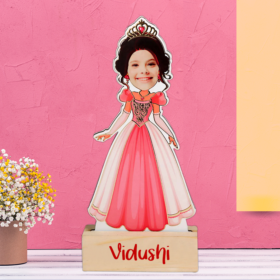 Cute Girl Caricture Photo with Name
