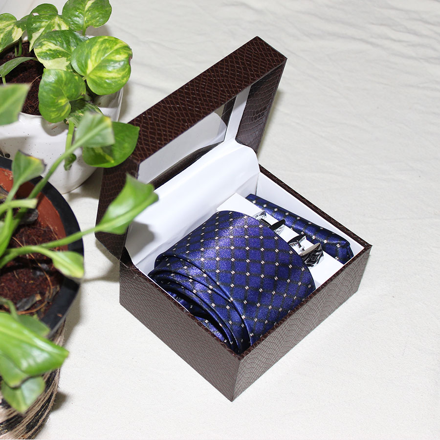 Blue Necktie Set in Gift Box