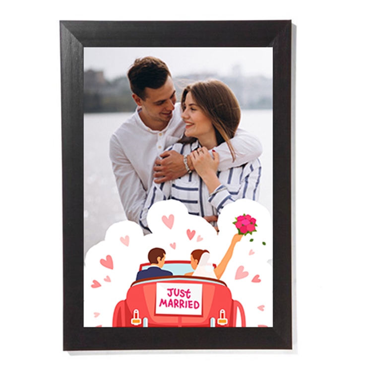 Newly Married Couple Personalised Photo Frame 