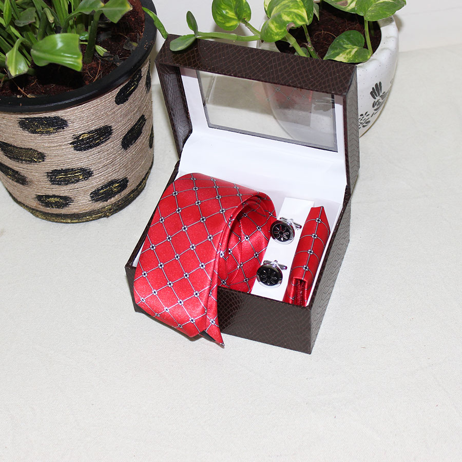 Red Necktie Set in Gift Box