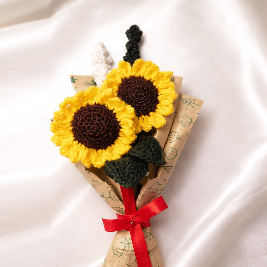 Adorable Handmade Crochet Sunflower with Free delivery