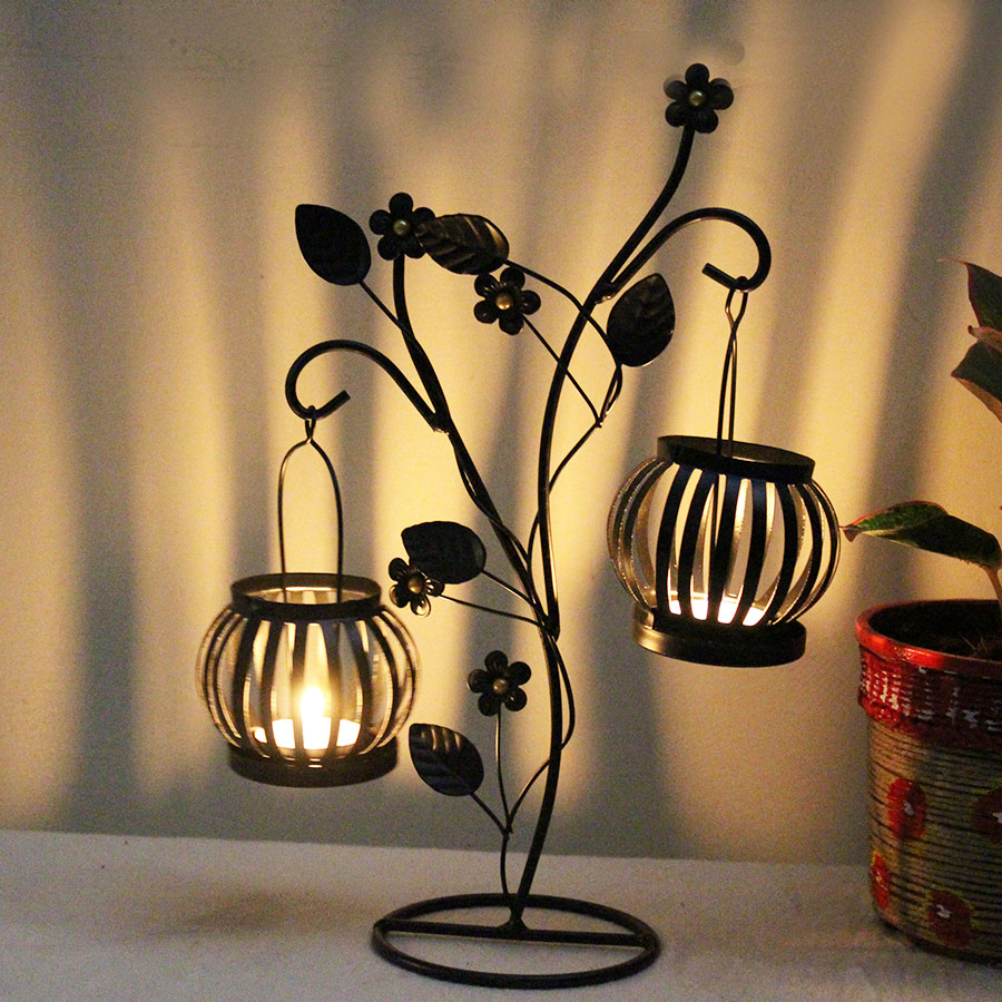 Black Color Tealight Candle Holder  with 5 Candle